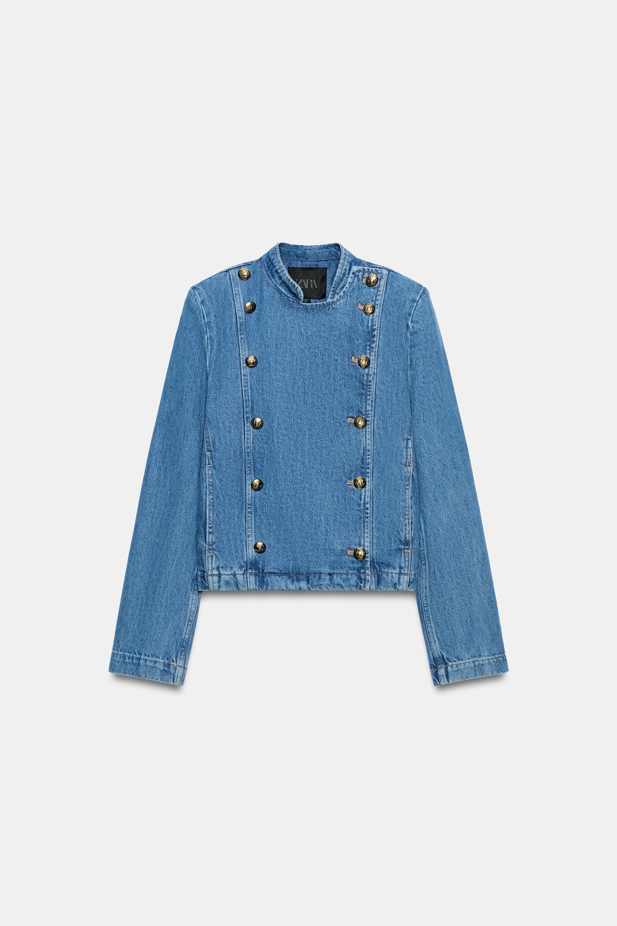 ZW COLLECTION SHOULDER PAD DENIM JACKET